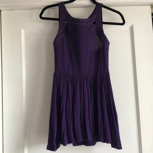 Plum Cut-Out Skater Dress